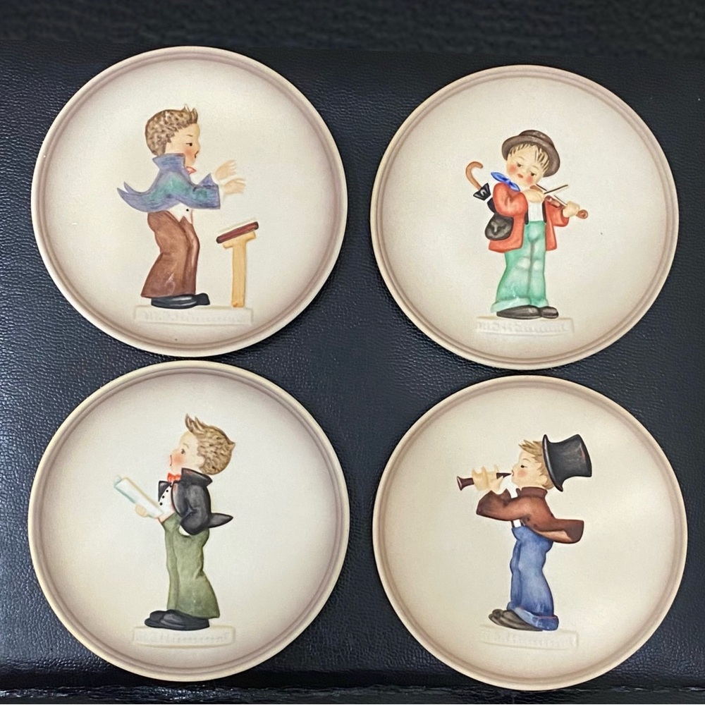 Lot of 4 Hummel Goebel Little Music Makers ‘84-‘87 Miniature Collectors' Plates